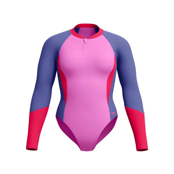 SPEEDO WOMENS COLOUR BLOCK LONG VESTIDO DE BAÑO
