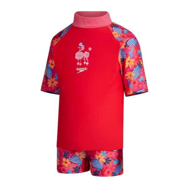 SPEEDO DIGI PT SS RASH TOP SET IF TRAJE DE BAÑO PARA NIÑAS