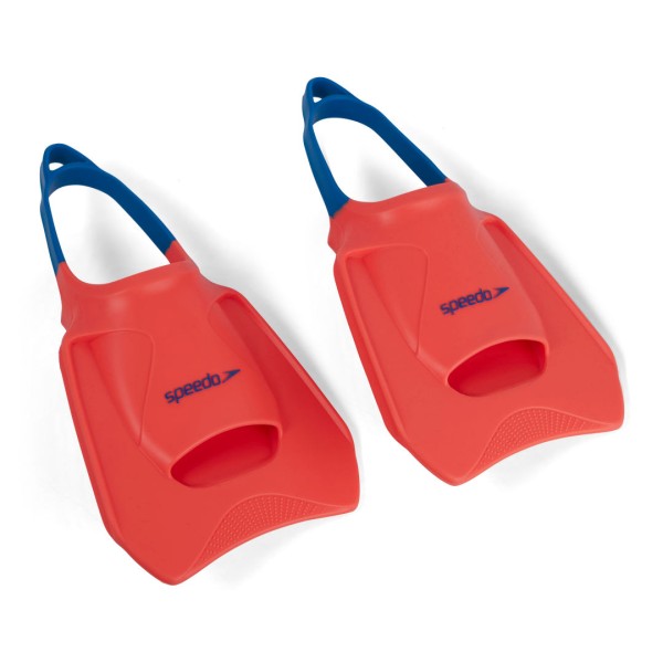 Speedo Biofuse Fitness Fins - Fluro Tangerine/ Pool Blue/ Blue Flame