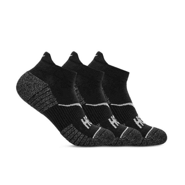 HOKA U NO-SHOW RUN SOCK 3-PACK BLACK/BLACK/BLACK