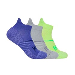 HOKA U NO-SHOW RUN SOCK 3-PACK CELSTL-BLUE/MINRL-BLUE/NEON-YUZU