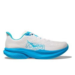 HOKA MACH 6 MENS WHITE/SKYWARD BLUE