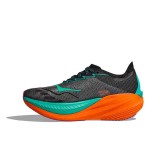 HOKA MACH X 2 MENS BLACK/ELECTRIC AQUA