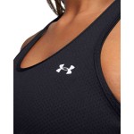 UA TECH MESH RACER TANK BLACK/WHITE