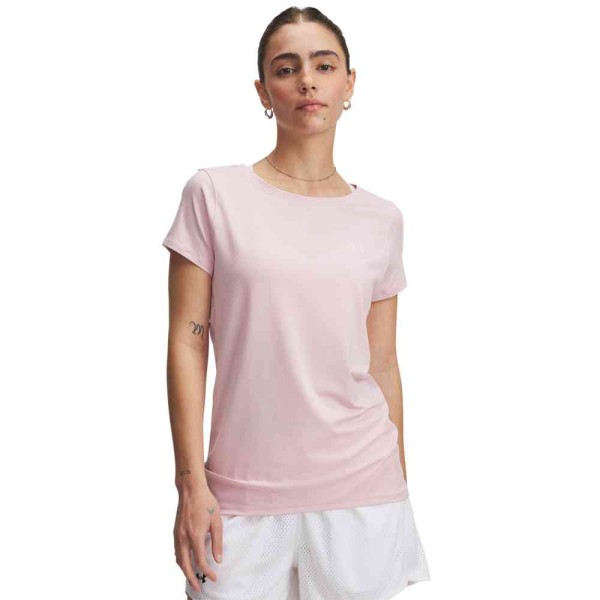 UA TECH MESH SS PRIMEPINK/WHITE UA TECH MESH SS PRIMEPINK/WHITE