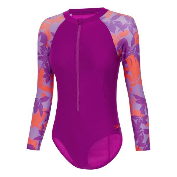 SPEEDO GIRLS LONG SLEEVE SWIMSUI VESTIDO DE BAÑO