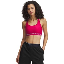 UA CROSSBACK MID BRA SHADEDFUCHSIA