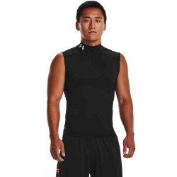 UA HG ARMOUR COMP MOCK SL BLACK/WHITE