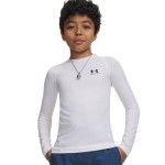 UA KIDS HG ARMOUR LS WHITE/BLACK