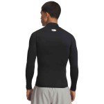 UA HG ARMOUR COMP MOCK LS BLACK/WHITE