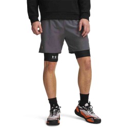 UA VANISH WOVEN 6IN SHORTS CASTLEROCK/ORANGEBLOC