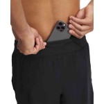 UA LAUNCH PRO 2N1 7 SHORTS BLACK/FIRE