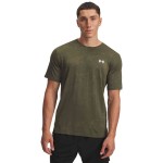 UA TECH VENT JACQUARD SS MARINEODGREEN