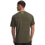 UA TECH VENT JACQUARD SS MARINEODGREEN