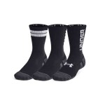 UA PERF TECH NOV 3PK CREW BLACK/WHITE