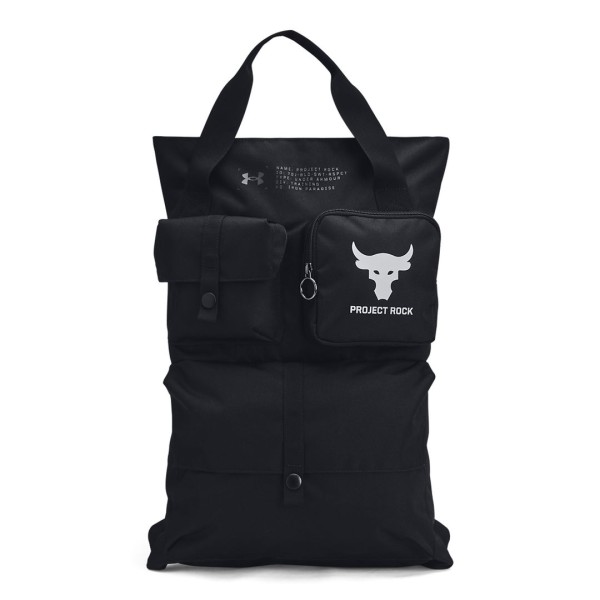 UA PROJECT ROCK GYM SACK BLACK/BLACK