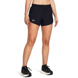 UA FLY BY 3 SHORTS BLACK/REFLECTIVE