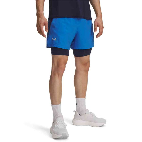UA LAUNCH 5'' 2-IN-1 SHORTS BLUEATLANTIS