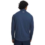 UA TECH TEXTURED 1/2 ZIP WHAMBLUE/WHITE