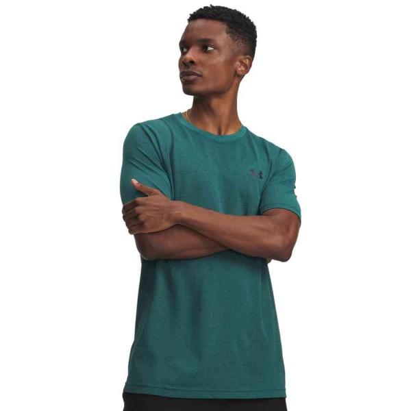 UA VANISH SEAMLESS SS RACKGREEN/BLACK