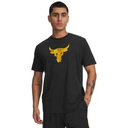UA PJT RCK BRAHMA BULL SS BLACK/STEELTOWNGOLD