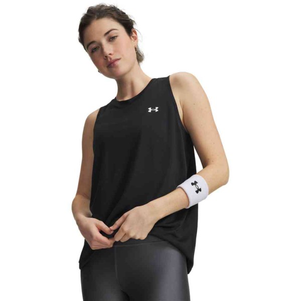 UA TECH TANK SOLID BLACK/WHITE