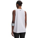 UA W TECH TANK SOLID WHITE/BLACK