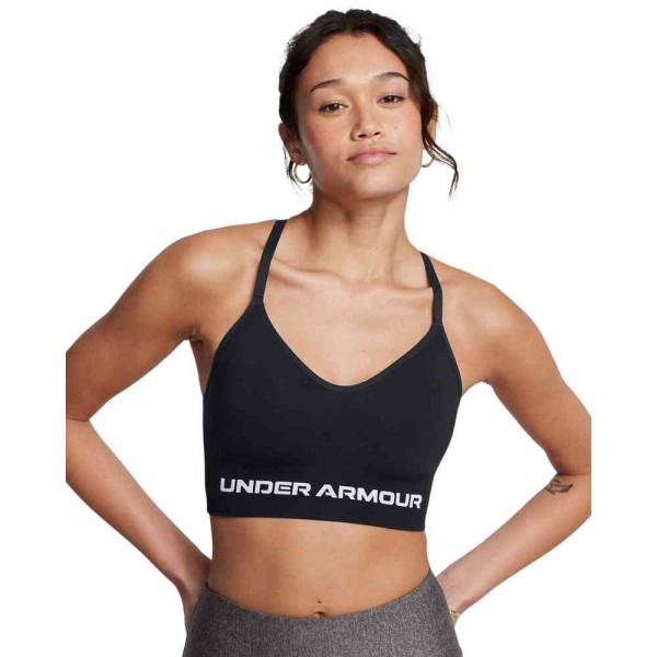 UA VANISH SEAMLESS LOW BRA BLACK/WHITE