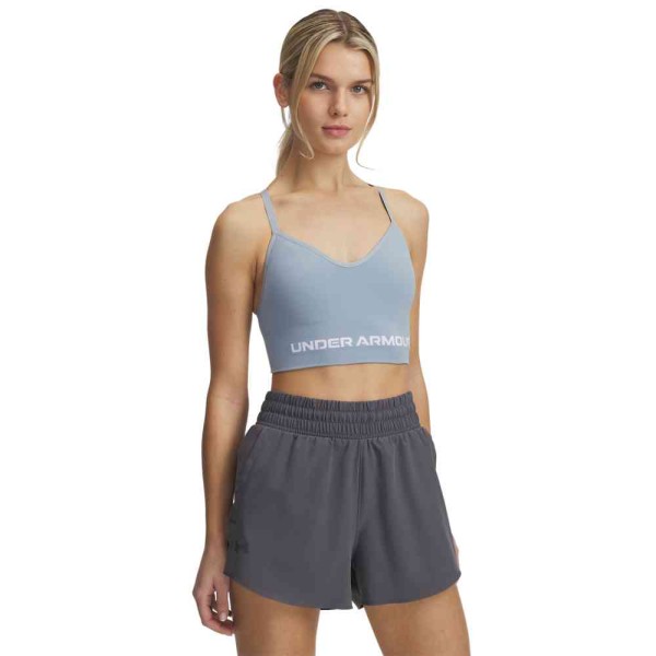 UA VANISH SEAMLESS LOW BRA HARBORBLUE/WHITE UA VANISH SEAMLESS LOW BRA HARBORBLUE/WHITE