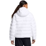 UA W LEGEND DOWN HOODED JACKET WHITE/BLACK