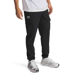 UA VIBE WOVEN CARGO PANTS BLACK/WHITE