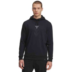 UA PJT ROCK RIVAL FLC HOODIE BLACK/CASTLEROCK