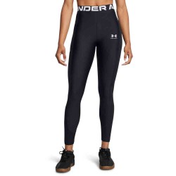 UA HEATGEAR RIB LEGGING BLACK/WHITE