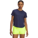 UA W LAUNCH ELITE SHORTSLEEVE WASHEDNAVY