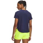UA W LAUNCH ELITE SHORTSLEEVE WASHEDNAVY