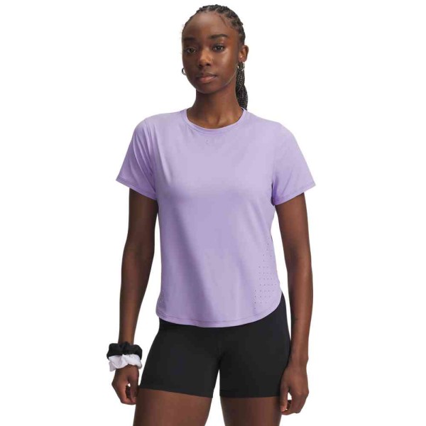 UA W LAUNCH ELITE SHORTSLEEVE TRANSPARENT/REFLECTIVE