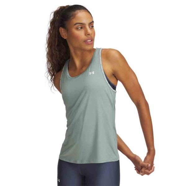 UA TECH KNOCKOUT TANK SILICAGREEN/WHITE