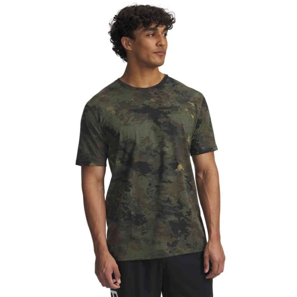 UA PJT RCK AOP SS EXPEDITIONGREEN