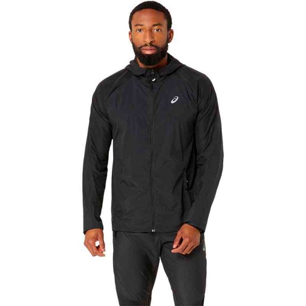 ASICS ROAD PACKABLE JACKET PERFORMANCE BLACK