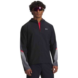 UA VELOCITI STORM HOODED JKT BLACK/CASTLEROCK