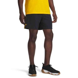 UA PJT RCK MESH SHORT BLACK/STEELTOWNGOLD