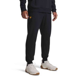 UA PJT RCK RIVAL FLEECE JOGGER BLACK/STEELTOWNGOLD
