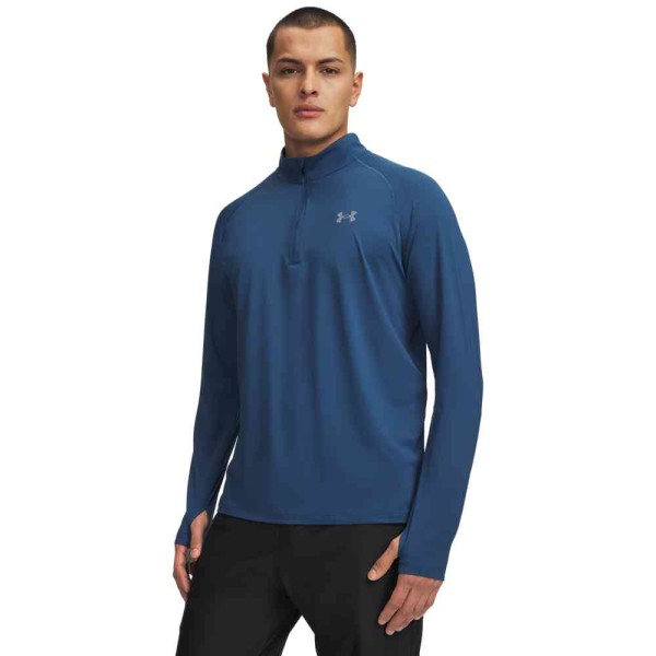 UA VELOCITI PRO 1/4 ZIP WHAMBLUE/REFLECTIVE