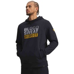 UA PJT ROCK RIVAL FLEECE HD BLACK/STEELTOWNGOLD