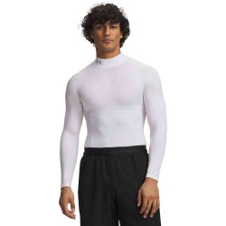 UA HG ELITE COMP MOCK LS WHITE