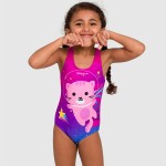 Infant Girl's Digital Placement Applique Swimsuit