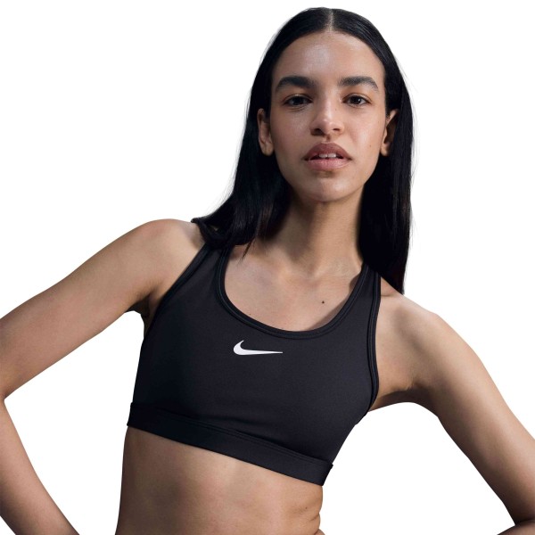 W NK SWSH MED SPT BRA BLACK W NK SWSH MED SPT BRA BLACK