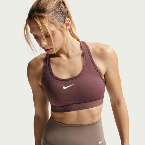 W NK SWSH MED SPT BRA TATTOO/WHITE