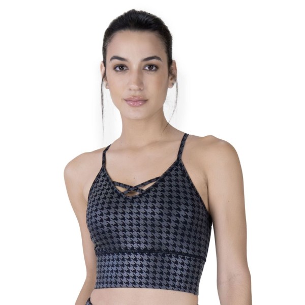 BRA FEM POLY/SPX EV. HOUNDSTOOH TONE/TONE
