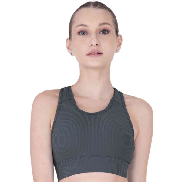 BRA FEM POLY/SPX EVERLAST RIBBED CH
